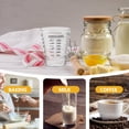 thumbnail image 3 of 3Pcs Coffee Drinking Glasses Kitchen Milk Measuring Cups Water Cups with Scale, 3 of 9