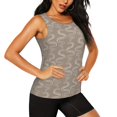 thumbnail image 2 of Gukieu Hand Drawn Snake Print Women's Quick-drying Fitness Vest, Round Neck Sleeveless Fitness T-shirt, Suitable for Yoga, Sports-XX-Large, 2 of 7