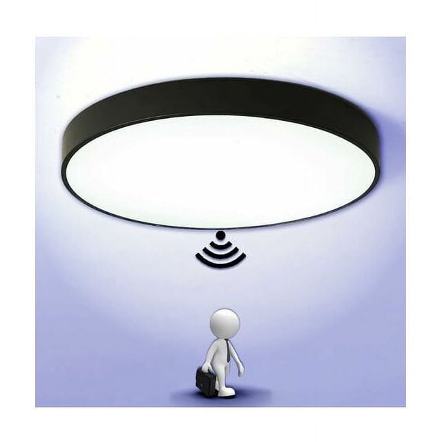 LED Ceiling Light Ceiling Light LED Ceiling Light with Motion Sensor Automatic Light Lamp for Outdoor Balcony Garage Entrance Hallway Round Light Fixture Easy to Install Ceiling Lamp 6001K B