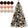 thumbnail image 1 of 12 bolas de terciopelo para adornos navideños, 2,36'', adornos flocados para árbol de Navidad, bolas de terciopelo para adornos, decoración de corona de árbol de Navidad (#03), 1 of 2
