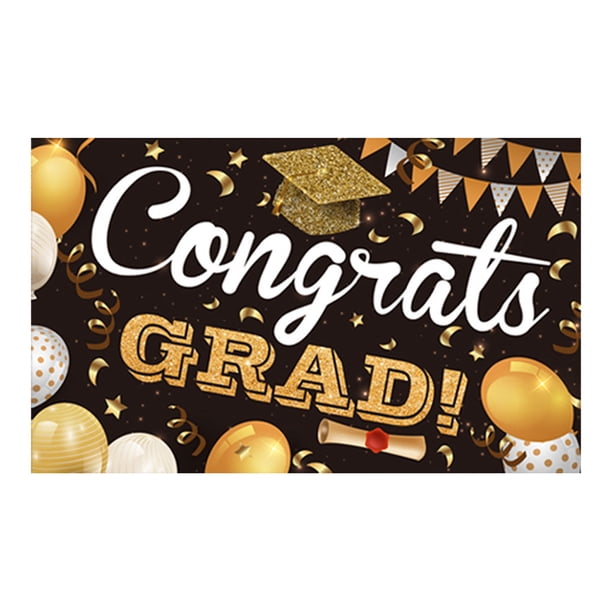Pancarta de poliéster para graduación con lemas inspiradores, grande y llamativa, para fiestas de graduación escolares y familiares, decoración de interiores y exteriores