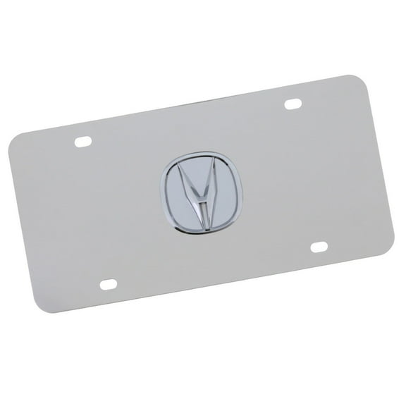 Acura 3D Logo Chrome Stainless Steel License Plate