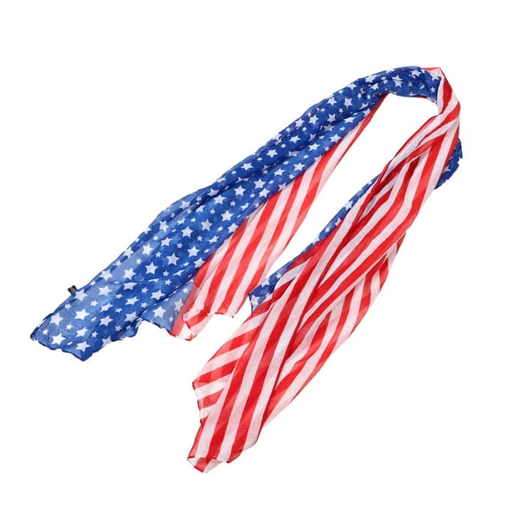 RENACLIPY Flag Scarf Scarf Multi 1Pack Fashionable Design for Women Celebrating Independence Day