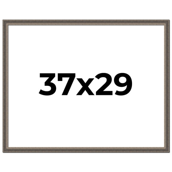 37x29 Frame Silver Real Wood Picture Frame Width 1.25 Inches | Interior Frame Depth 0.5 Inches |