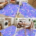 thumbnail image 5 of Area Rugs 2.7'x5', Cute Camels Carpet for Living Room Bedroom Dining Room, Desert Animals Houses Palm Trees Fantasy Purple Throw Kitchen Rugs Non Slip Washable Rectangle Indoor Outdoor Rugs, 5 of 8