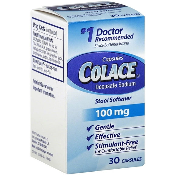 Colace Stool Softener 100 mg Capsules 30 ea (Pack of 3)