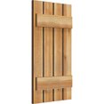 thumbnail image 2 of 15"W x 27"H TimberCraft Four 3 3/8" Boards Spaced Board-n-Batten Shutters, Rough Sawn Western Red Cedar (Per Pair), 2 of 13