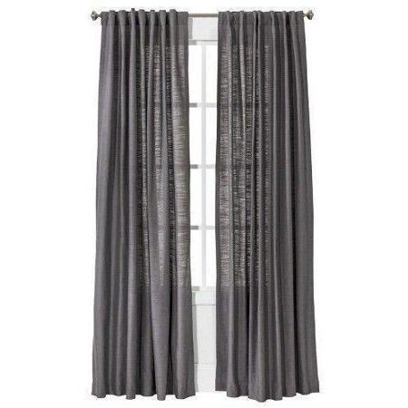 UPC 490680341836 product image for Threshold Natural Core Solid Gray Window Curtain Panel  84