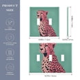 thumbnail image 2 of Yayeee Toggle Light Switch Wall Plate 2-Gang 4.56"x4.48" Decorative Outlet Cover, Big Pink Cheetah, 2 of 7