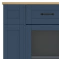 thumbnail image 6 of DEXTRUS Kitchen Island with Seating & Drop Leaf, Kitchen Island on Wheels with Doors & Drawers, Blue, 6 of 8