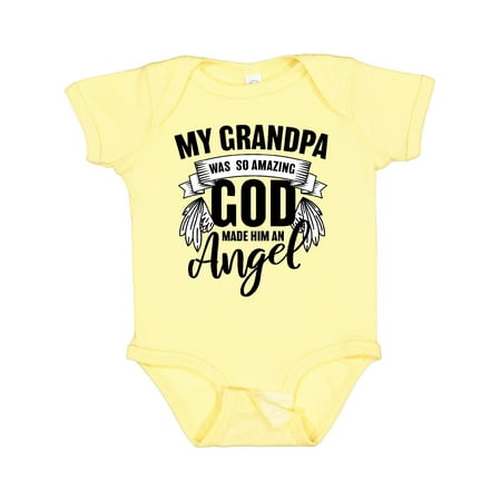 

Inktastic My Grandpa Was So Amazing God Made Him an Angel Gift Baby Boy or Baby Girl Bodysuit