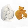 thumbnail image 3 of Molde de silicona para tartas y dulces con forma de gatito en 3D, herramientas para hornear, decoraciones, molde de chocolate con pegamento para gatos, 3 of 6