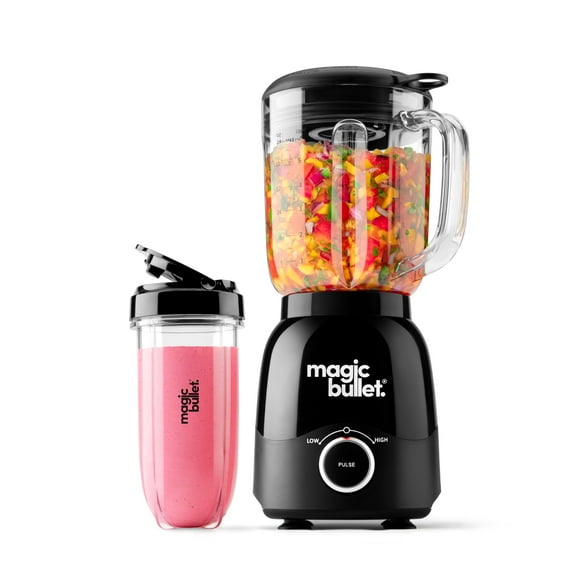 Licuadora combinada Magic Bullet, jarra de 48 oz, vaso para licuar, dial rápido simple – MBF50200AK
