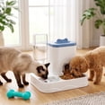 thumbnail image 5 of CHJK Automatic Dog Cat Feeder and Water Dispenser Combo, 1.2L Large Capacity Pet Food and Water Station with Integrated Bowl for Multiple Pets (Blue), 5 of 6