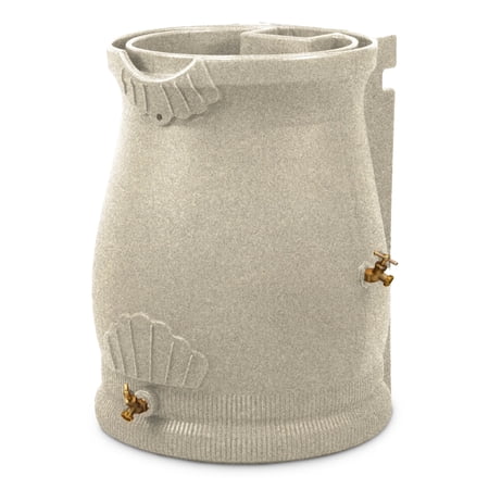 Good Ideas RWURN50-SAN 50 Gallon Rain Water Saver Wizard Barrel Urn, Sandstone