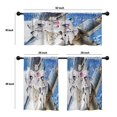 thumbnail image 4 of LALILO Kitchen Curtains and Valances Set of 3 36" Space Usa Window Treatment Tiers for Window Decor, 4 of 5