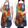thumbnail image 5 of Colorful Apron with 2 Pockets Painting Aprons for Adults Art Bib Aprons Cooking Chef Grill Baking BBQ Apron, 5 of 6