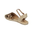 thumbnail image 3 of Breckelles CE04 Women Leopard Cap Toe D'Orsay Slingback Espadrille Flat, 3 of 6