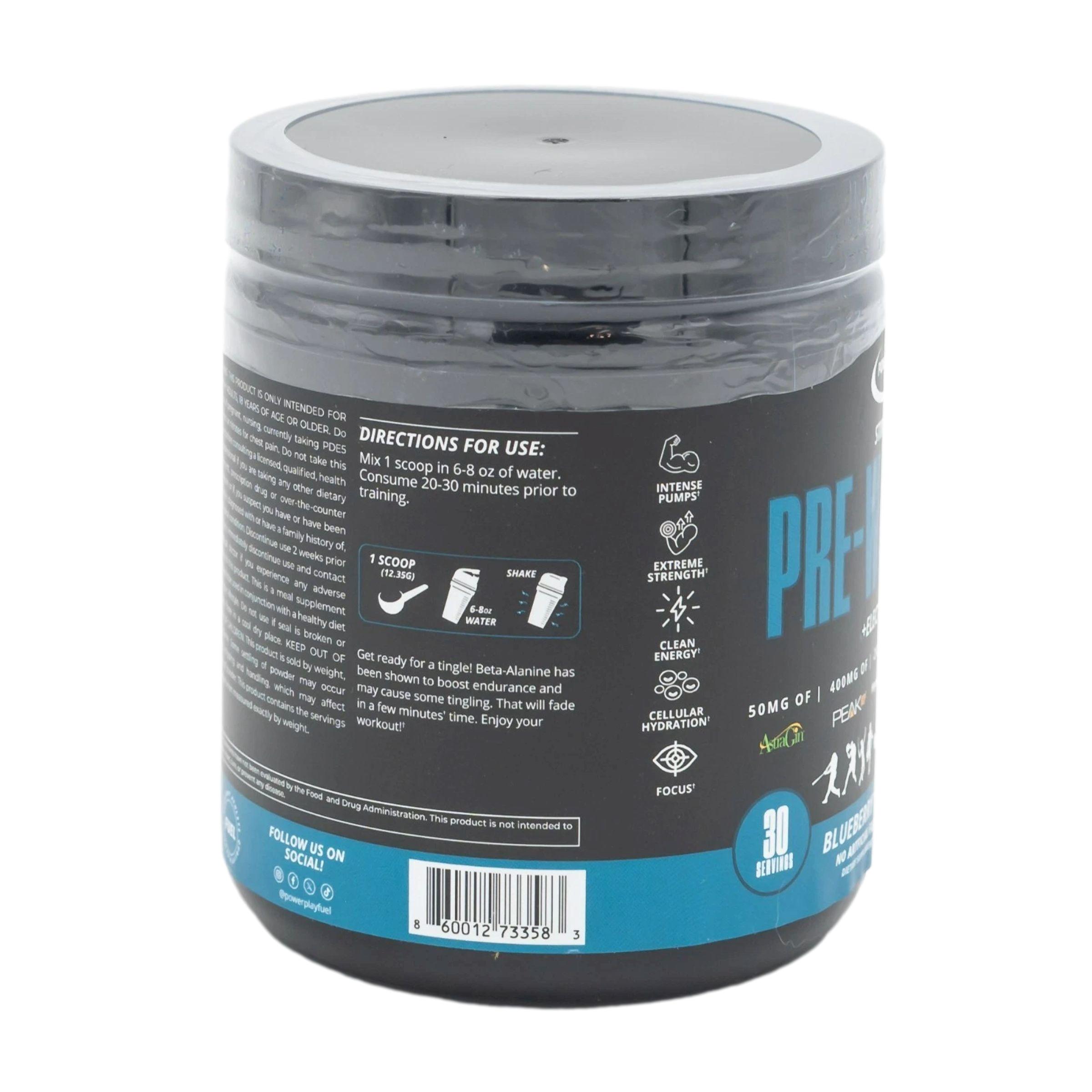 Power Play Fuel Stim Free Hydrating Pre-Workout Powder - Blueberry Pomegranate