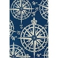 thumbnail image 1 of Couristan 42944191020040T 2 ft. x 4 ft. Outdoor Escape Mariner Rug, Navy & Ivory, 1 of 1