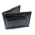 thumbnail image 2 of Black Leather Mens Magnetic Money Clip Bifold Wallet 7 Card ID Badge Holder, 2 of 3