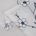 thumbnail image 6 of Grey and White Floral Embroidery Sheer Curtains for Living Room, Flower Voile Semi Sheers Drape Panels Grommet Curtains for Bedroom Kitchen Yard Patio Parlor, 52 x 95 Inch, 2 Panels, 6 of 9