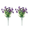 thumbnail image 2 of Simulated Violet Flowers, Small Artificial Spring Grass, Silk Printed Decor, Home Office Wedding Decoration, Lightweight Fake Bouquet, Wall Table Centerpiece, 2 Pack, Realistic Floral Arrangement, 2 of 6