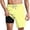 Z13-Yellow-xcmzpl hawaiian beach shorts, variant on Xcmzpl Men's Swim Trunks with Liner 2 in 1 Hawaiian Bathing Suits Elastic Waist Drawstring Striped Beach Shorts Lightweight Sport Bottoms with Pocket