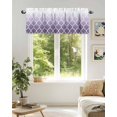 thumbnail image 6 of Lavender Purple Valances for Windows Moroccan Trellis Abstract Gradient Geometric Valance Rod Pocket Short Window Treatments Curtains for Kitchen Bathroom Living Room Bedroom, 42 x 18 Inch, 6 of 7