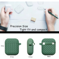 thumbnail image 2 of For AirPods Case Cover, Retro Classic Weave Case Design Full Protective Silicone Case with Keychain, Supports Wireless ChargingCompatible with AirPod 2 & 1（Red）, 2 of 5