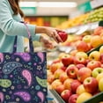 thumbnail image 6 of Mandala Inspired Paisley Fabric Tote Bag - Durable Eco-Friendly Reusable Shopping Bag, 6 of 6