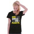 thumbnail image 3 of Save the Planet Go-Green Earth Day Womens Slim Fit Graphic Tee Brisco Brands S, 3 of 5