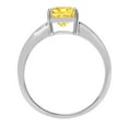 thumbnail image 2 of 1.5 ct Cushion Cut Simulated Yellow Diamond Solitaire 18K White Gold Womens Engagement Ring, 2 of 4