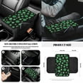 thumbnail image 6 of Jeiento St. Patrick's Day 14 PCS Car Seat Cover Set with Steering Wheel Cover Seat Belt Covers Waste Bin Center Console Pad Green Leaves Rear View Mirror Cover Handbrake Cover Set Coasters for Truck, 6 of 7