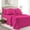 Hot-Pink, variant on 4 Piece Corner Ruffle Sheet Set, 3" Inch Corner Ruffle On Flat Sheet, 10 Inch Deep Pocket, 100% Egyptian Cotton, 800 TC, King Size, Solid Hot Pink