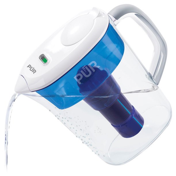 PUR Ultimate 7 Cup Pitcher with Lead Removal, PPT711W, White/Blue