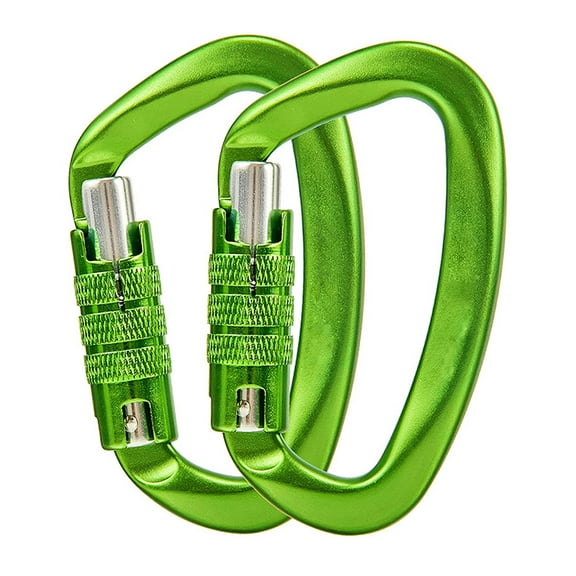 Carabiner Hook, 12KN Twist Lock Carabiner 80 mm Aluminium Carabiner Hook Large with Load Capacity up to 1200 kg for Hammock Awning Dog Leash Swing, Pack of 2