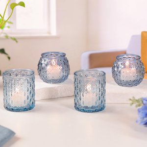 Votive Candle Holders- 10Pcs Glass Tealight Candle Holder