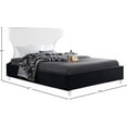 thumbnail image 5 of Meridian Furniture Ghost Black Velvet Full Bed, 5 of 5