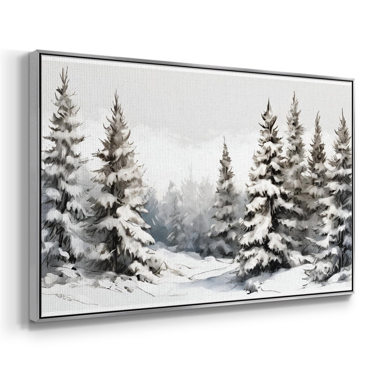 Vintage Landscape-CXCIII By Wexford Home Framed in Silver Wood Gallery Wrapped Canvas 17 in. x 25 in.