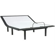 Ashley Furniture Industrial Metal Adjustable Low Profile Bed, King, Black