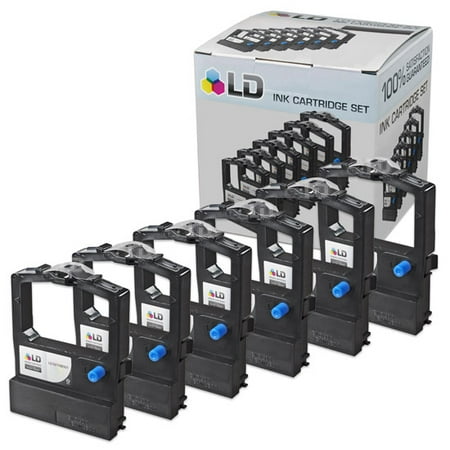 Compatible Replacement Black Ribbon - LD Okidata Compatible Replacement 6 Pack Black Printer Ribbon Cartridges - 52106001