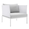 thumbnail image 3 of Modway Harmony 7-Piece  Sunbrella® Outdoor Patio Aluminum Sectional Sofa Set in White Gray, 3 of 10
