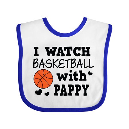 

Inktastic I Watch Basketball with Pappy Gift Baby Boy Bib