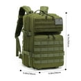 thumbnail image 3 of Large Camping Backpack Waterproof Multifunctional MOLLE System Hiking Backpack for Men for Outdoor Sport, Climbing, Travel, Army Green, 3 of 3