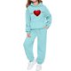 thumbnail image 1 of TaTaai Valentine's Day Kids Hoodie and Pants Set, Heart Print Two Piece Outfit, Cute Couple Matching Wear Gift, 1 of 4