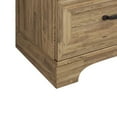 thumbnail image 2 of Castle Place Traditional 2 Drawer Wooden Nightstand, Brown Oak, 2 of 9