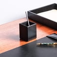 thumbnail image 3 of Dacasso A1410 Black Bonded Leather Pencil Cup, 3 of 9