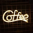 thumbnail image 3 of Washranp Neon Sign,Plastic Coffee Letter Shape LED Neon Light Battery-Powered for Coffee Bar Restaurant Wedding Wall Decor, 3 of 5