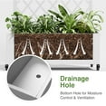 thumbnail image 3 of MAYEERTY 71" x 35" Metal Raised Garden Bed with Trellis Planter Box for Climbing Plants, White, 3 of 7